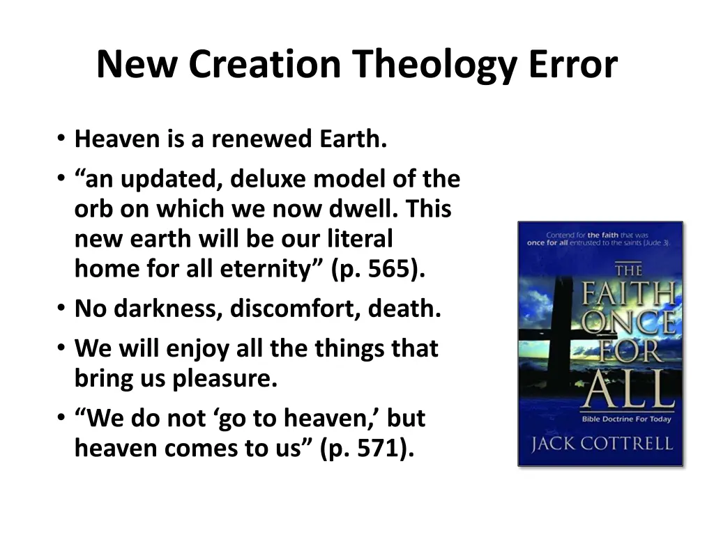 new creation theology error