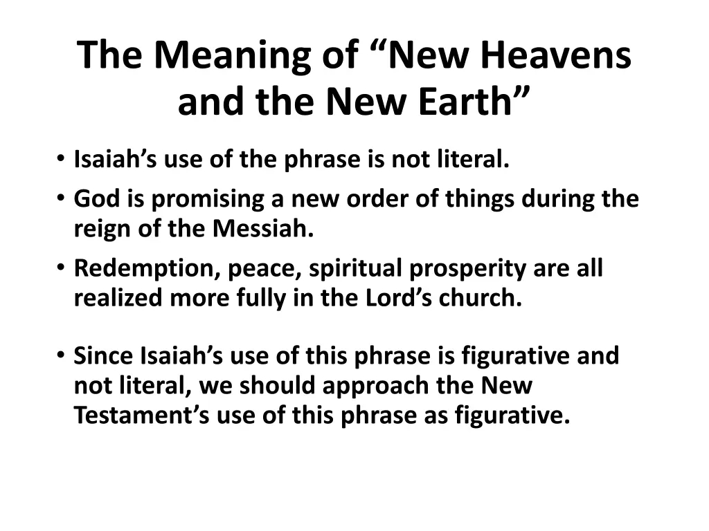 the meaning of new heavens and the new earth 1