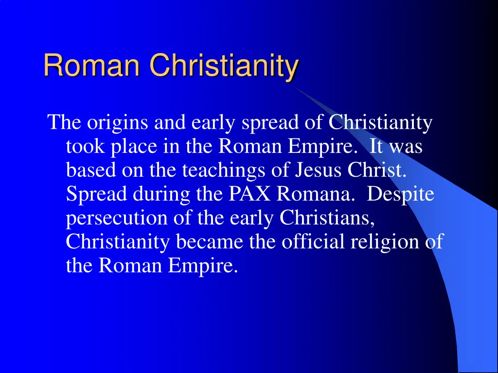 roman christianity