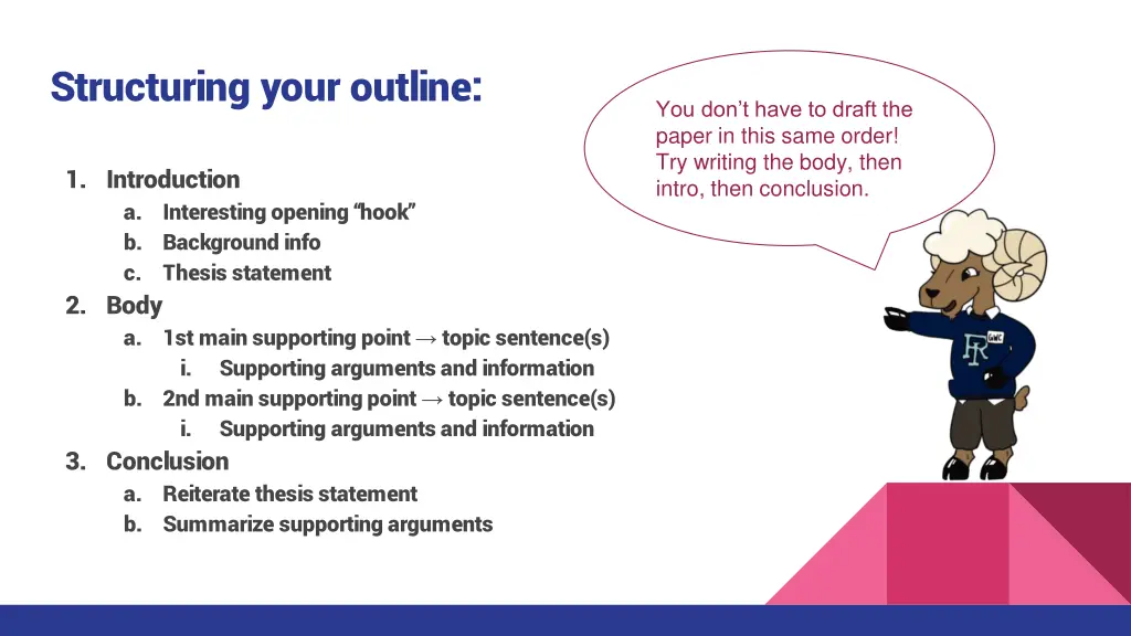 structuring your outline