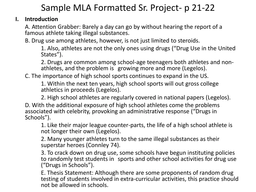 sample mla formatted sr project