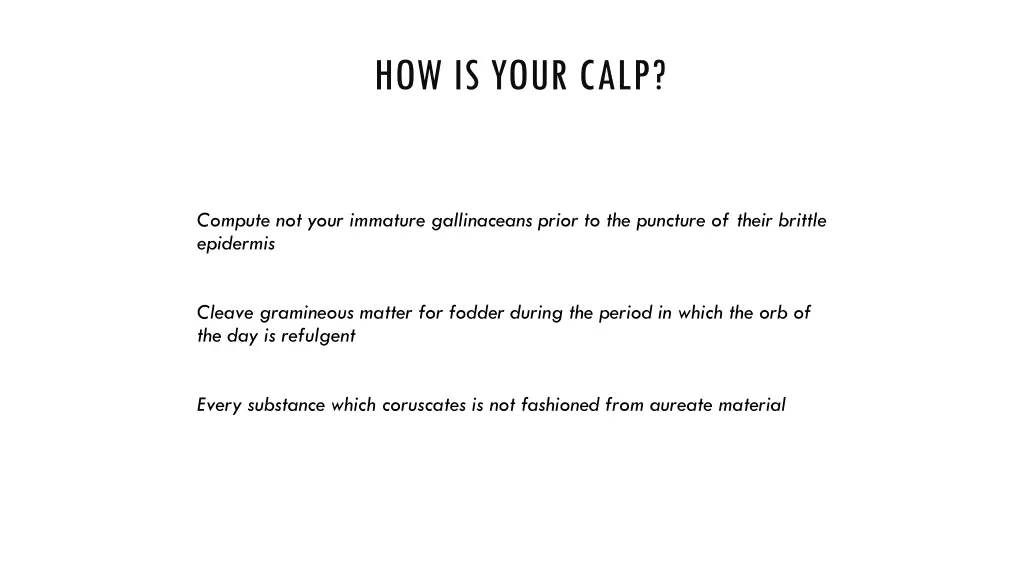 how is your calp