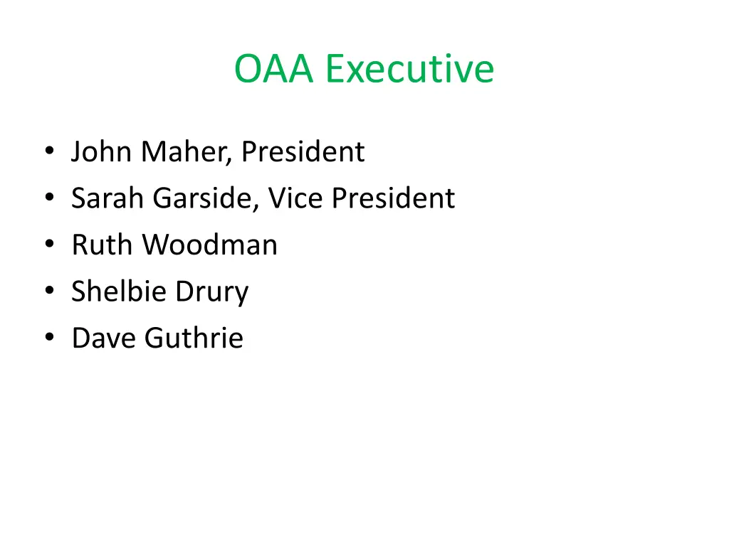 oaa executive