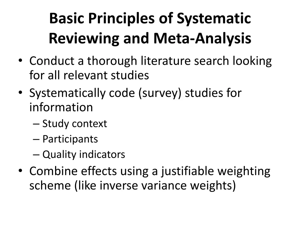 basic principles of systematic reviewing and meta 1