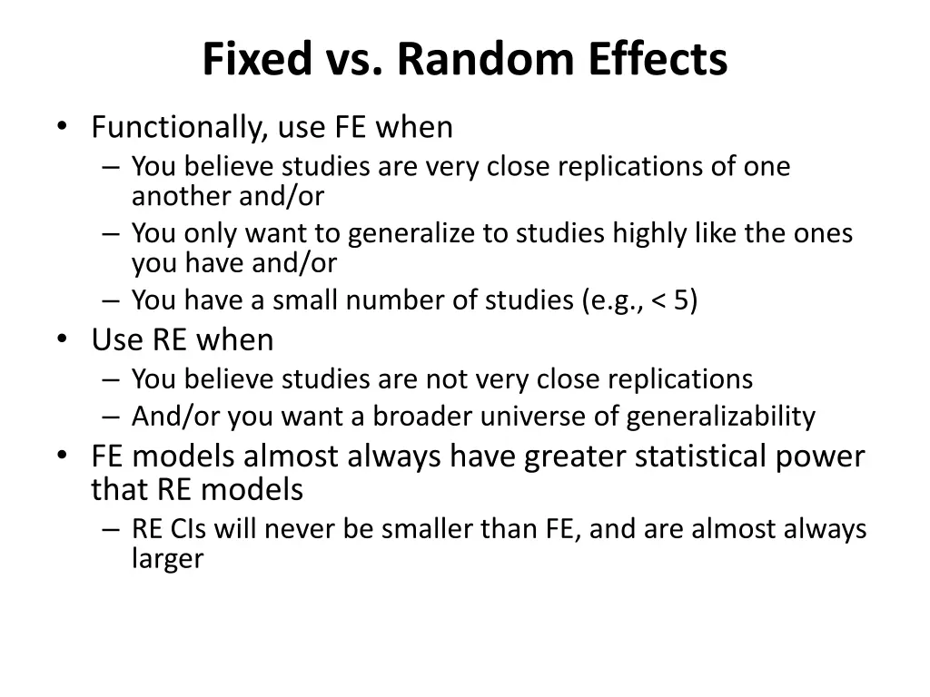 fixed vs random effects