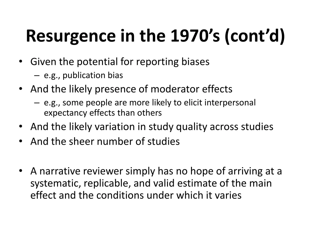 resurgence in the 1970 s cont d