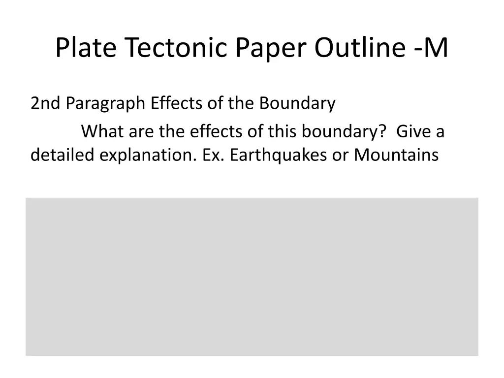 plate tectonic paper outline m 1