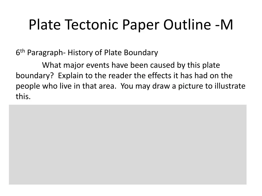 plate tectonic paper outline m 3