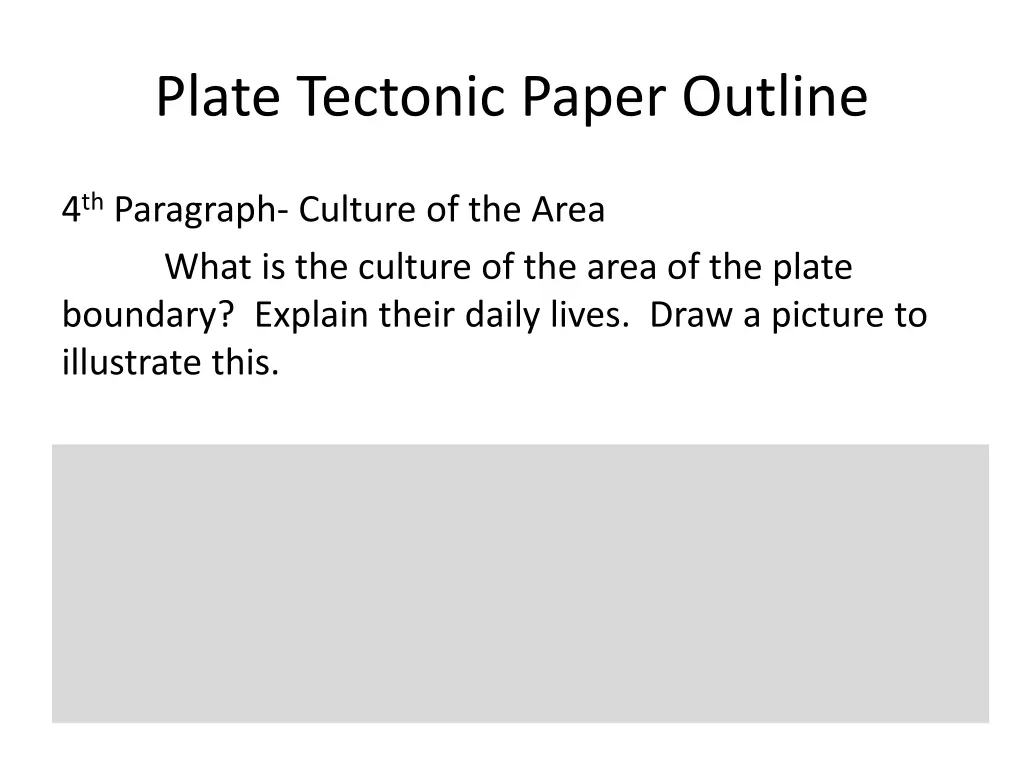 plate tectonic paper outline