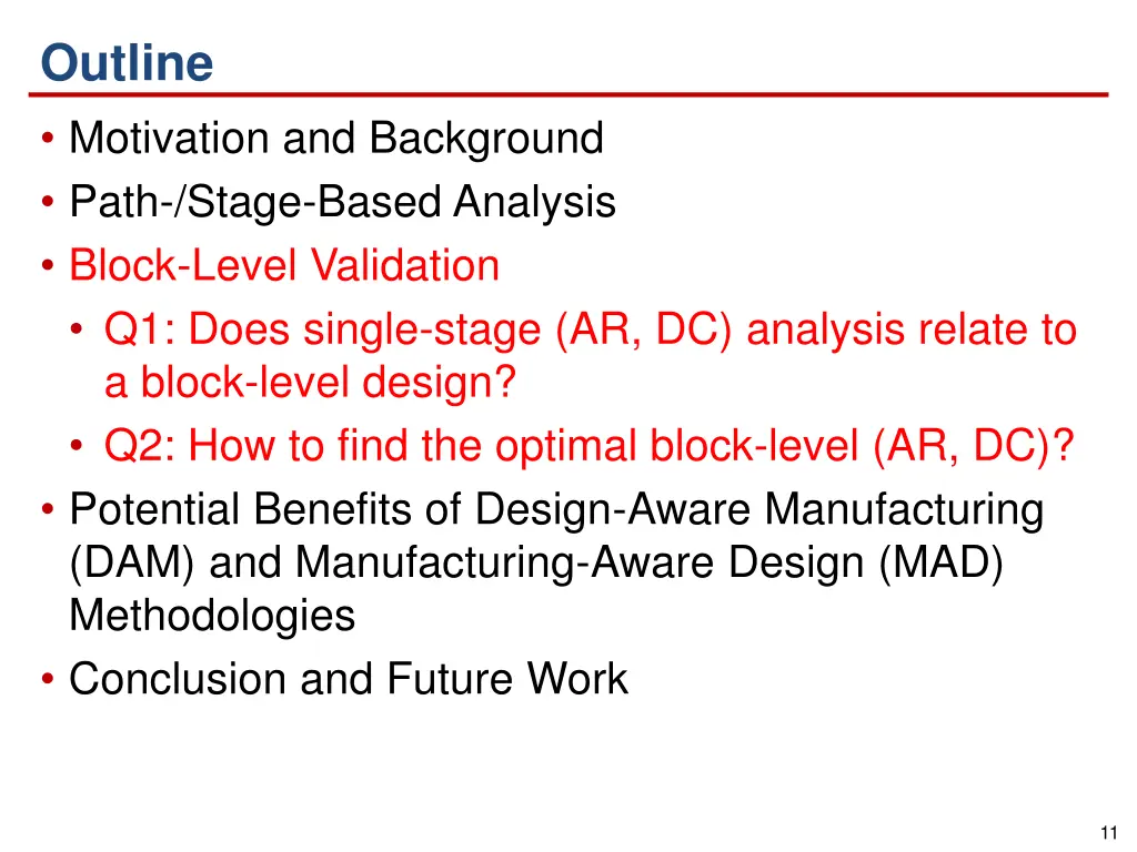 outline motivation and background path stage 2