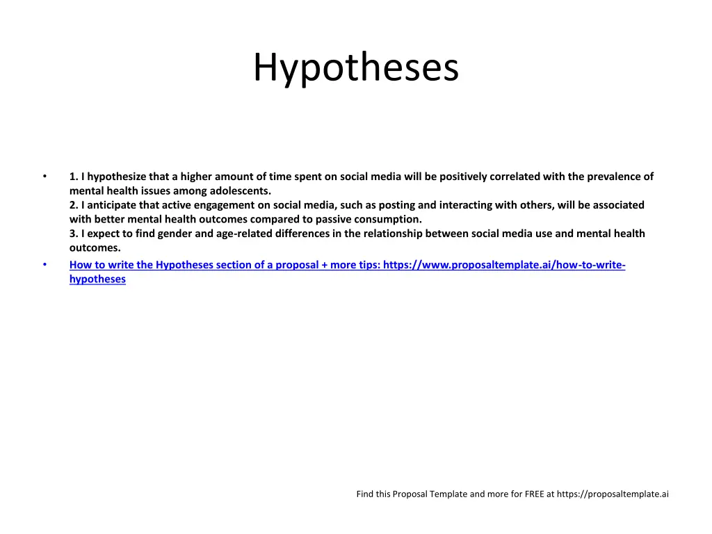 hypotheses