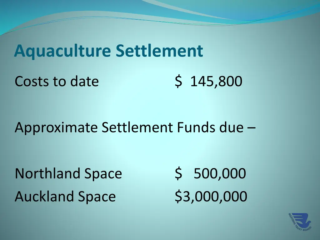 aquaculture settlement