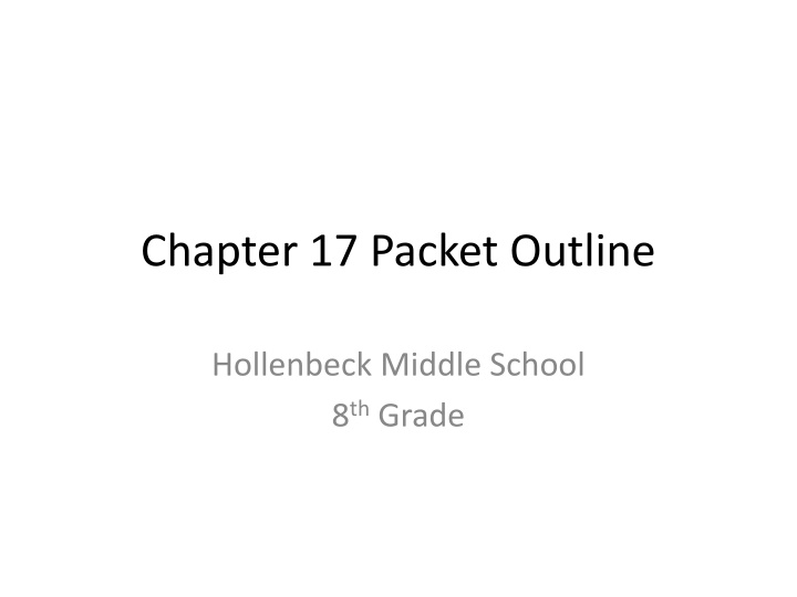 chapter 17 packet outline