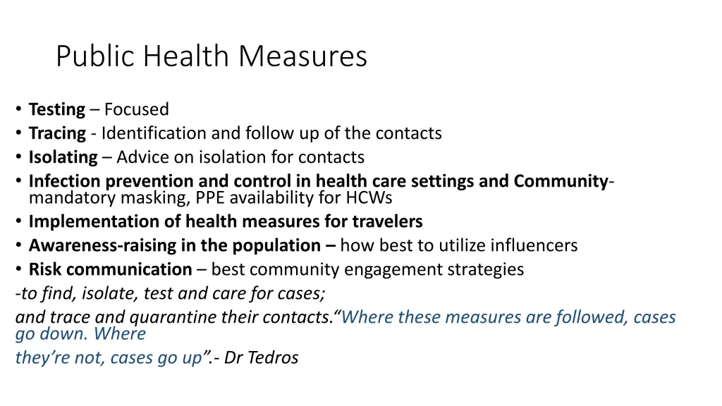 public health measures