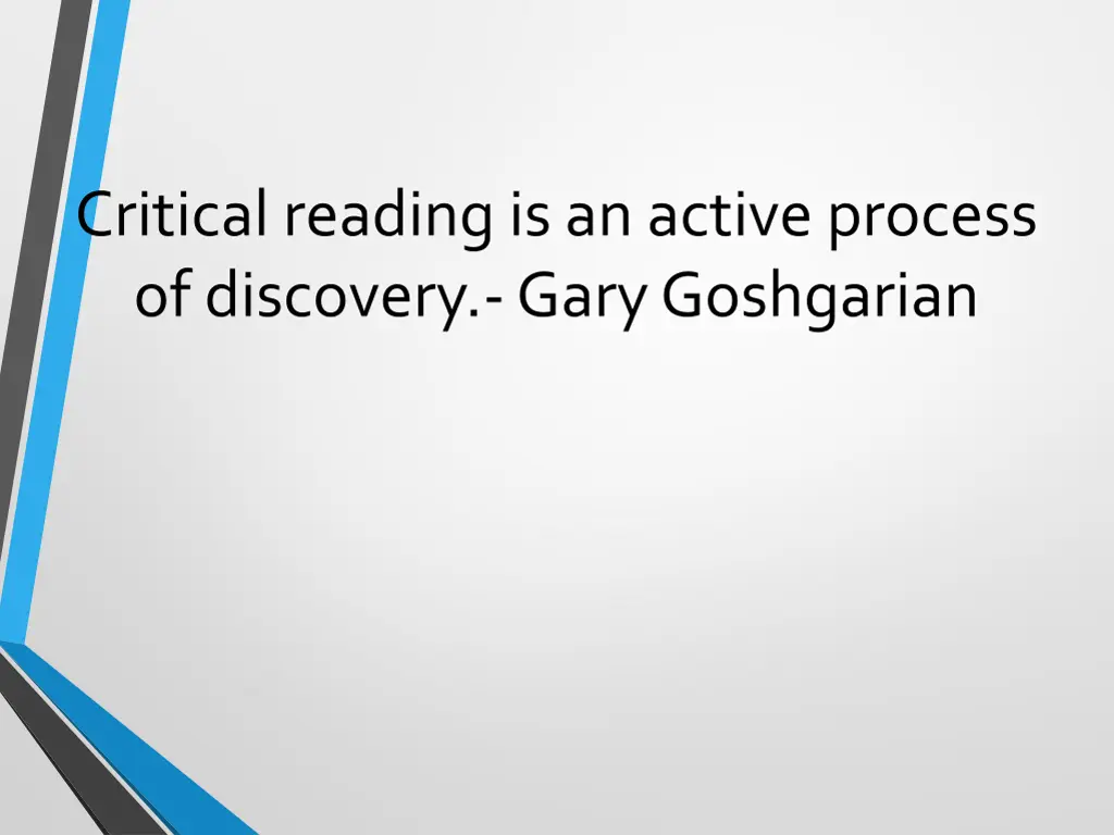 critical reading is an active process 1