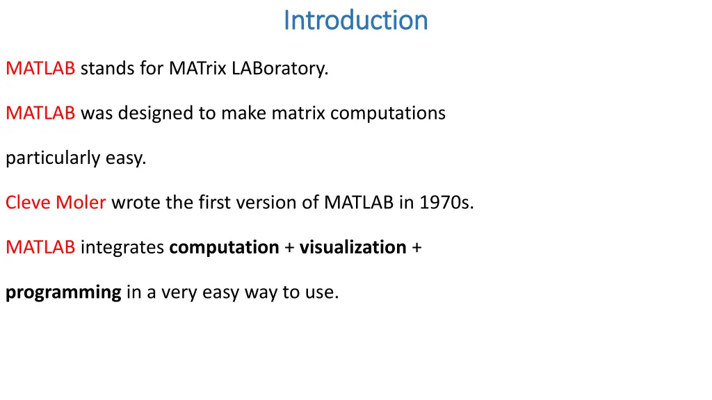 introduction introduction