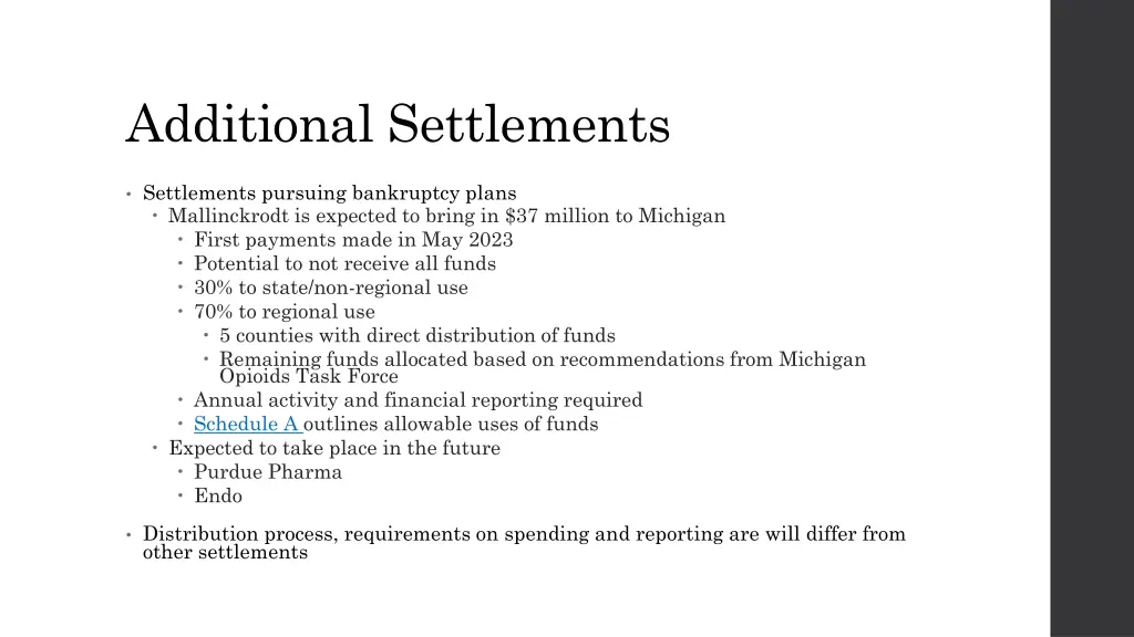 additional settlements