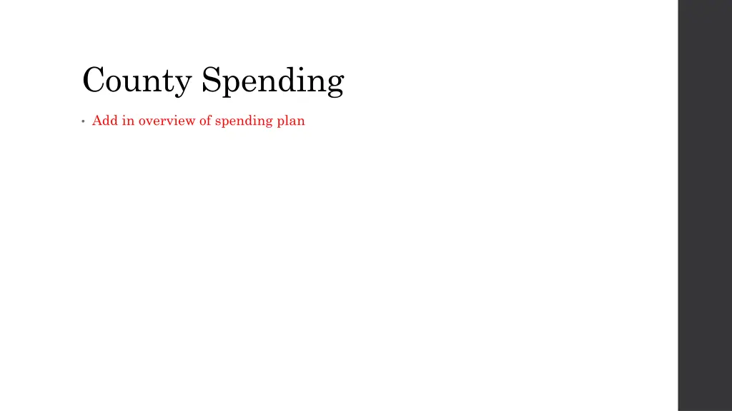 county spending