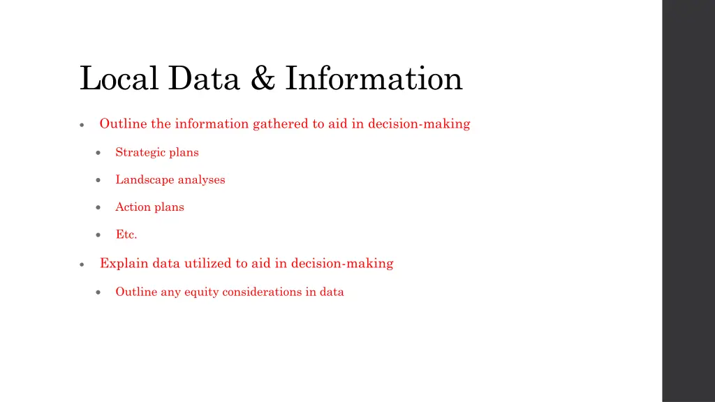 local data information