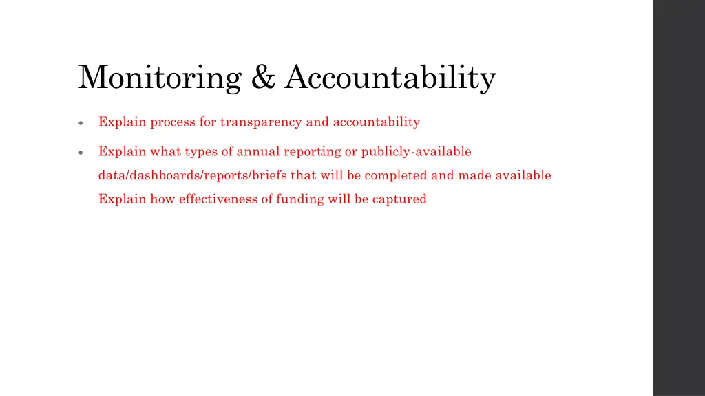 monitoring accountability