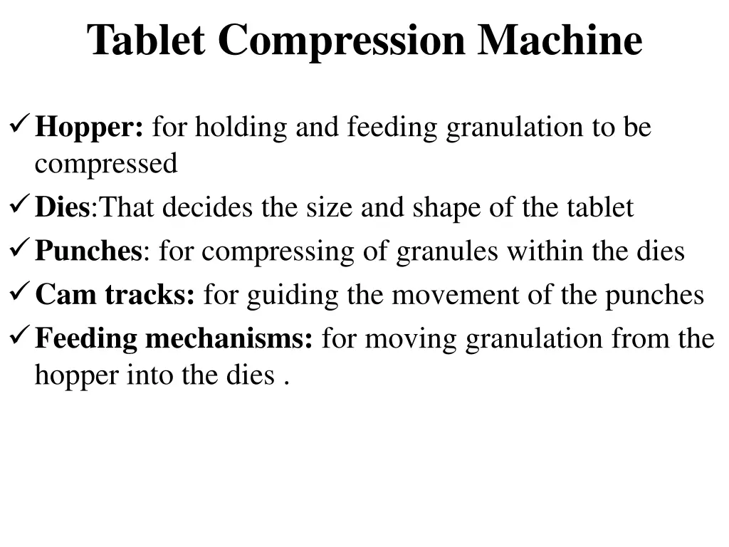 tablet compression machine