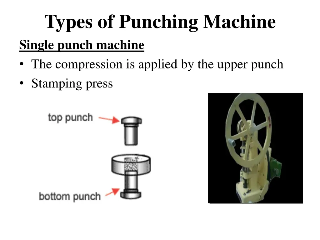 types of punching machine single punch machine