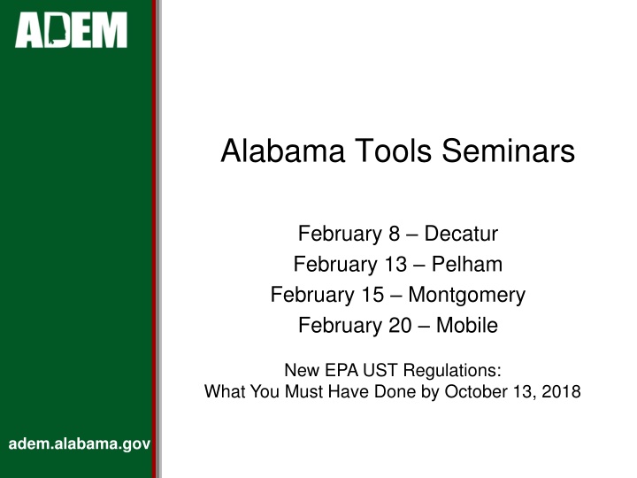 alabama tools seminars