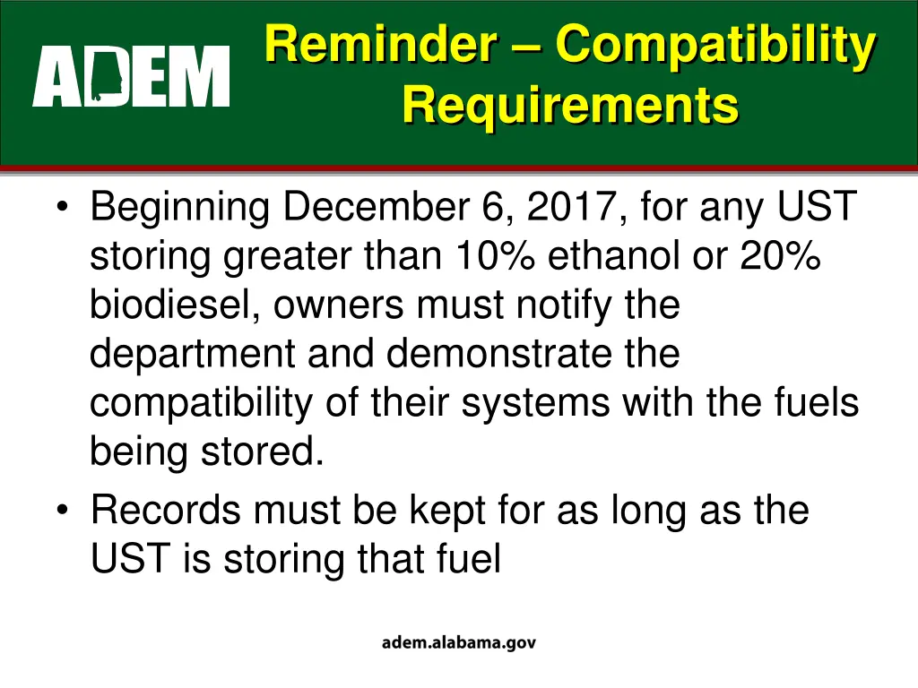 reminder compatibility requirements