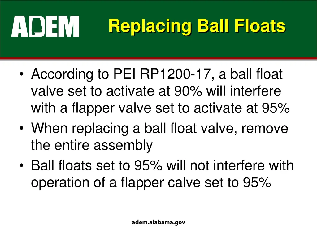 replacing ball floats