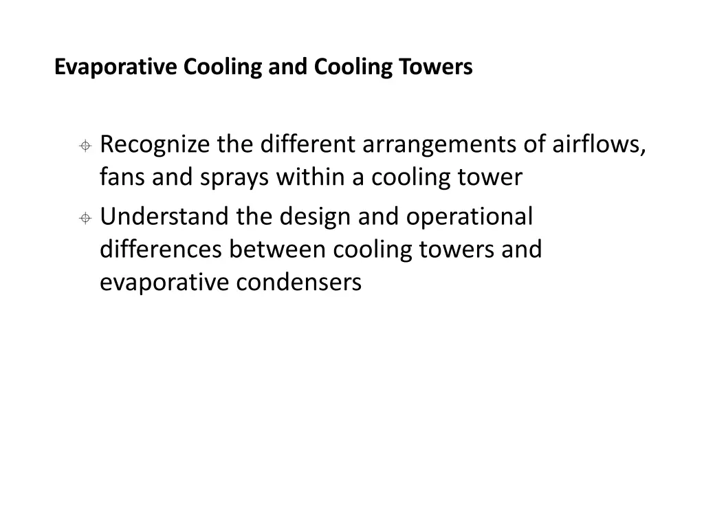 evaporative cooling and cooling towers 1