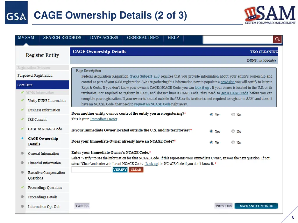 cage ownership details 2 of 3