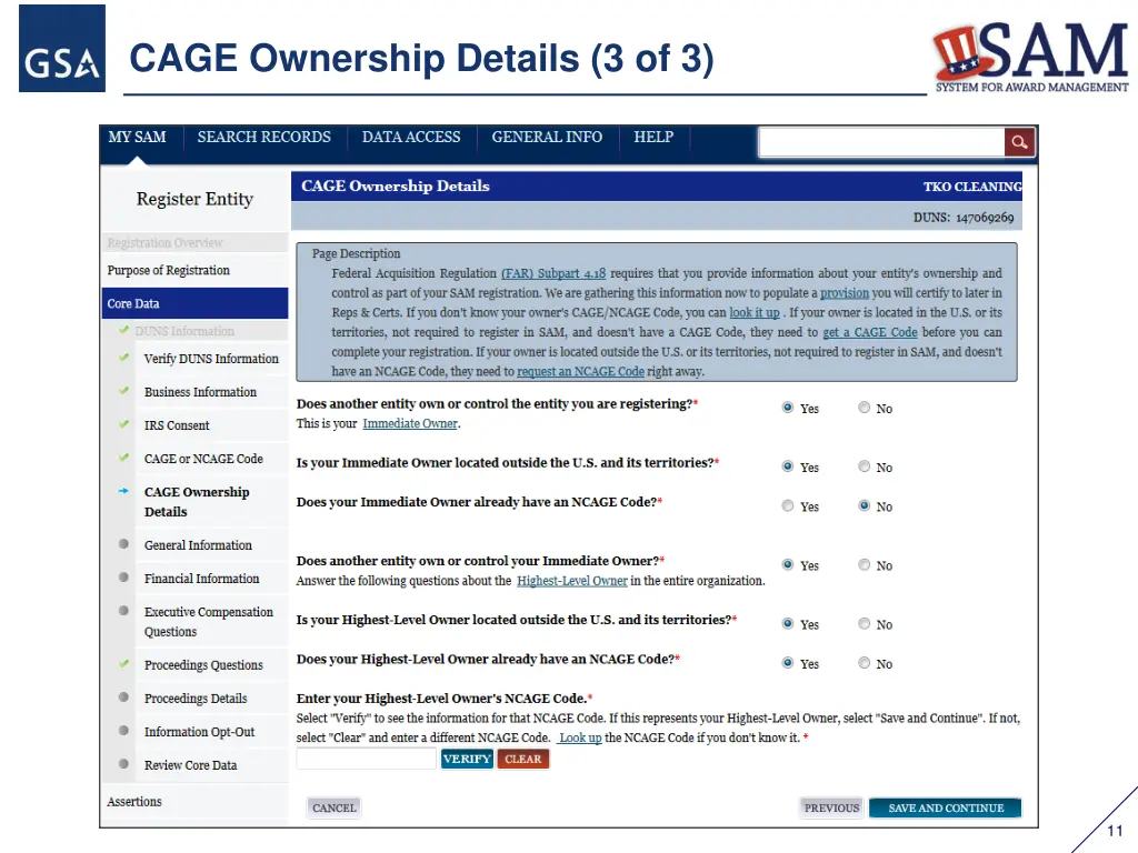 cage ownership details 3 of 3