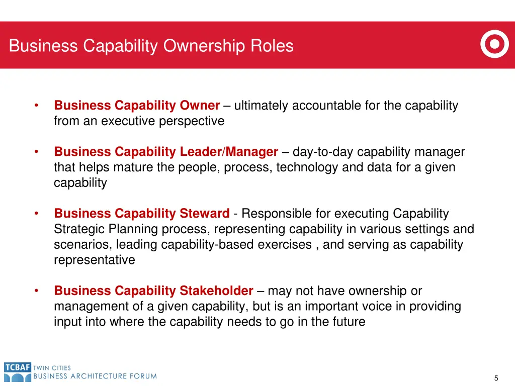 business capability ownership roles