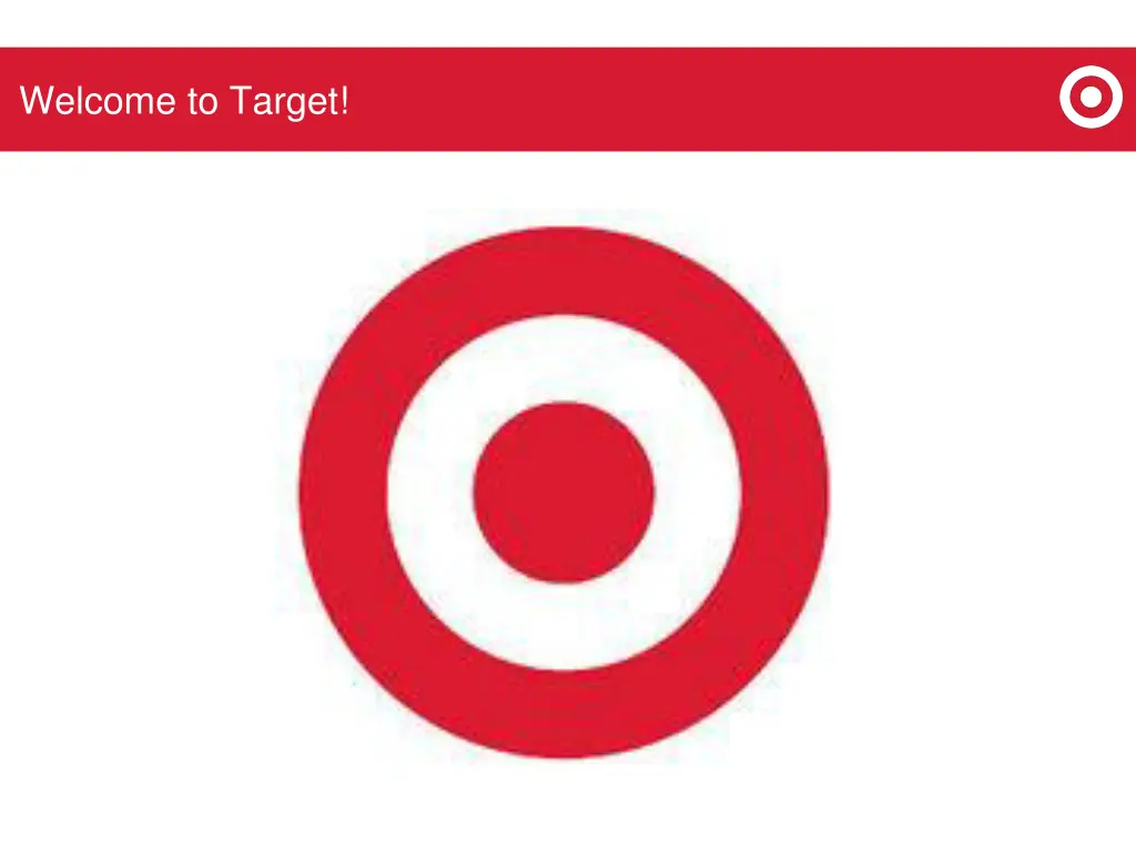 welcome to target