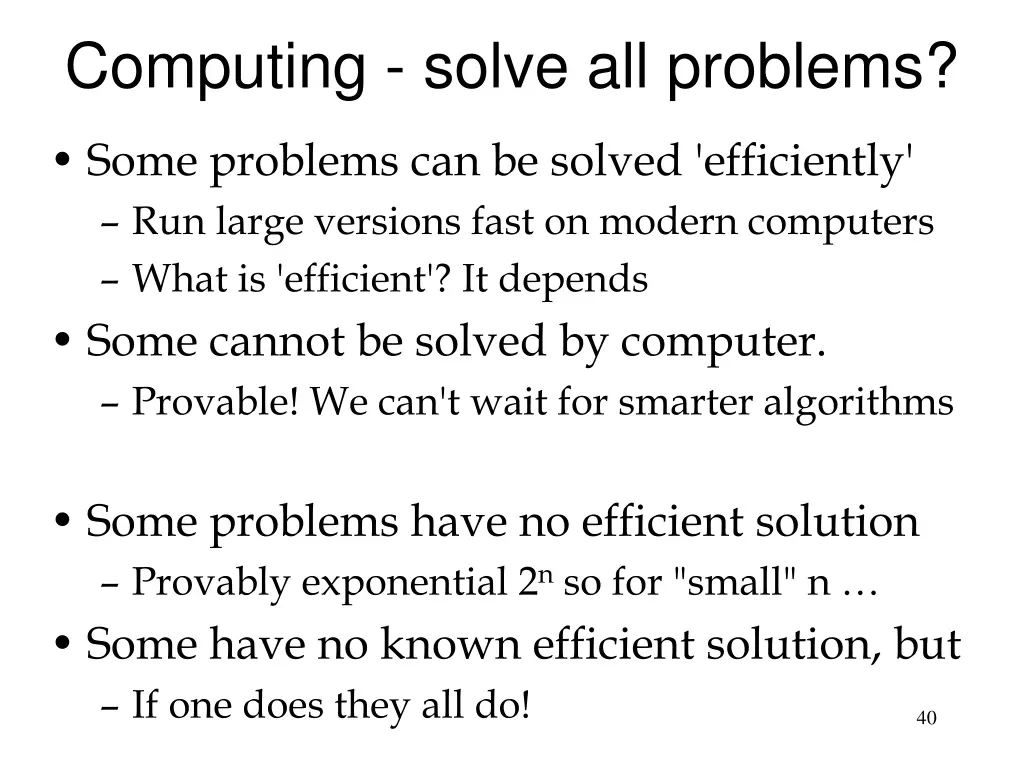 computing solve all problems