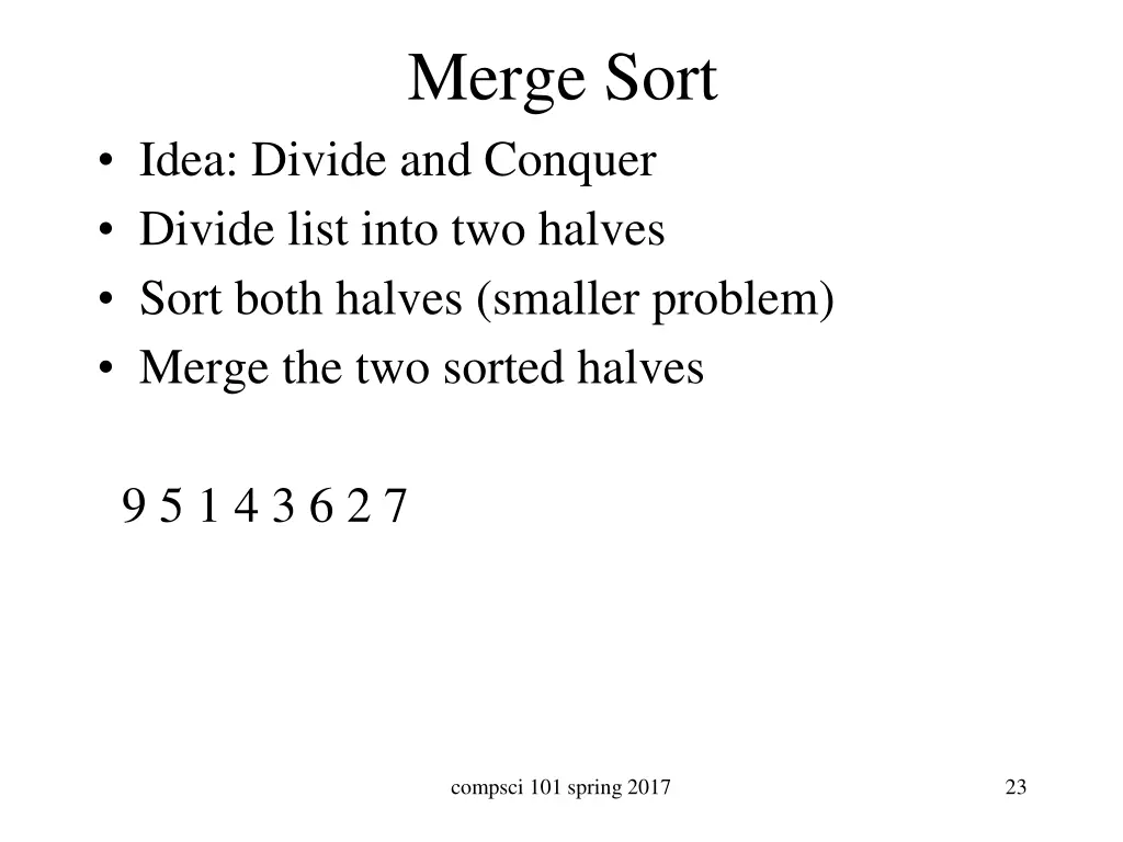 merge sort