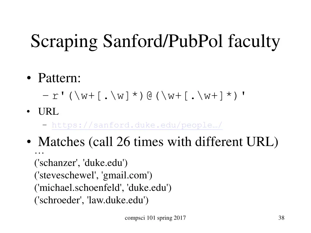 scraping sanford pubpol faculty