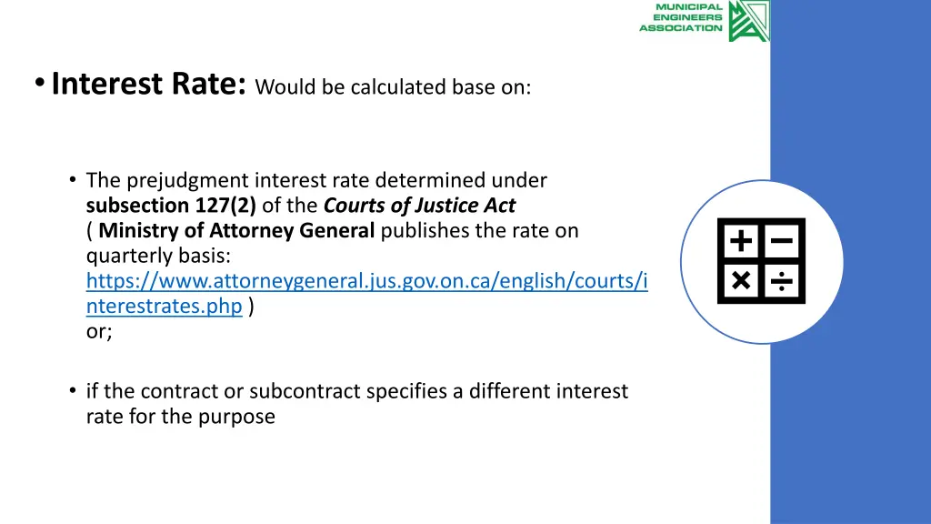 interest rate would be calculated base on