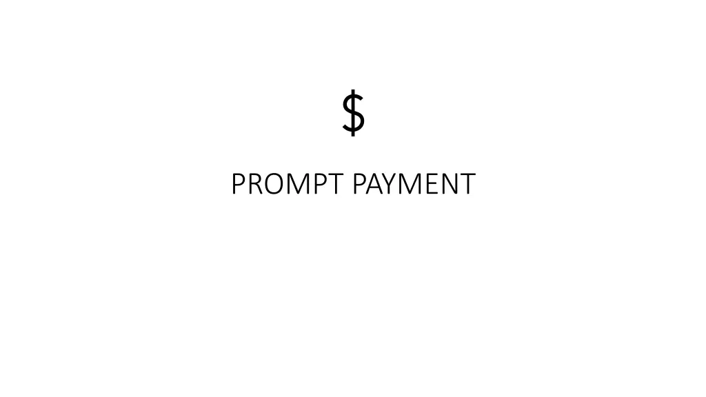 prompt payment