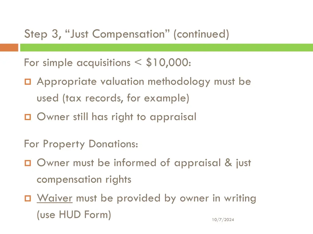 step 3 just compensation continued