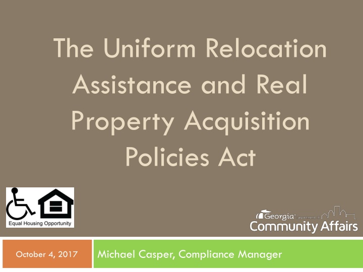 the uniform relocation assistance and real