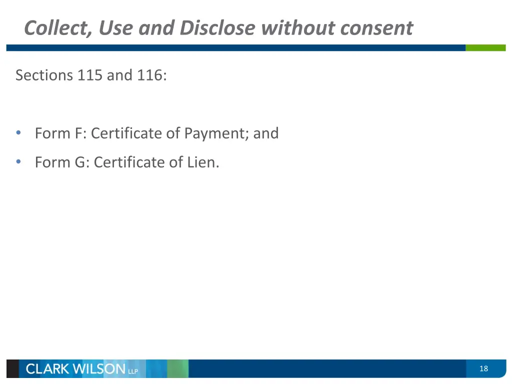 collect use and disclose without consent 1