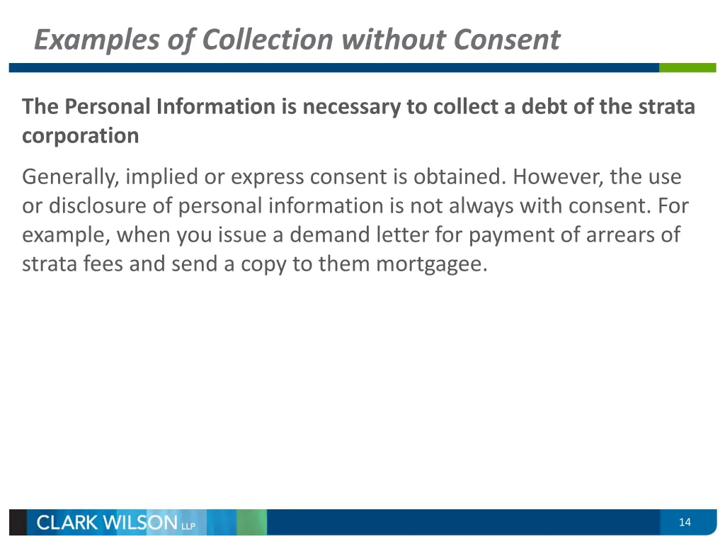 examples of collection without consent 2