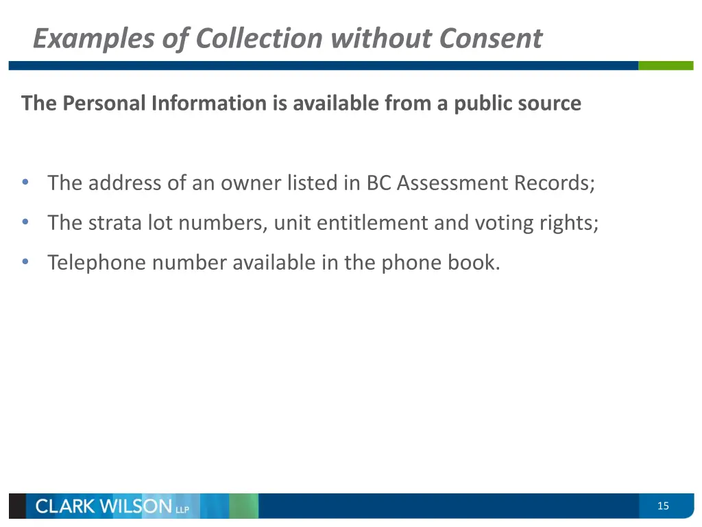 examples of collection without consent 3