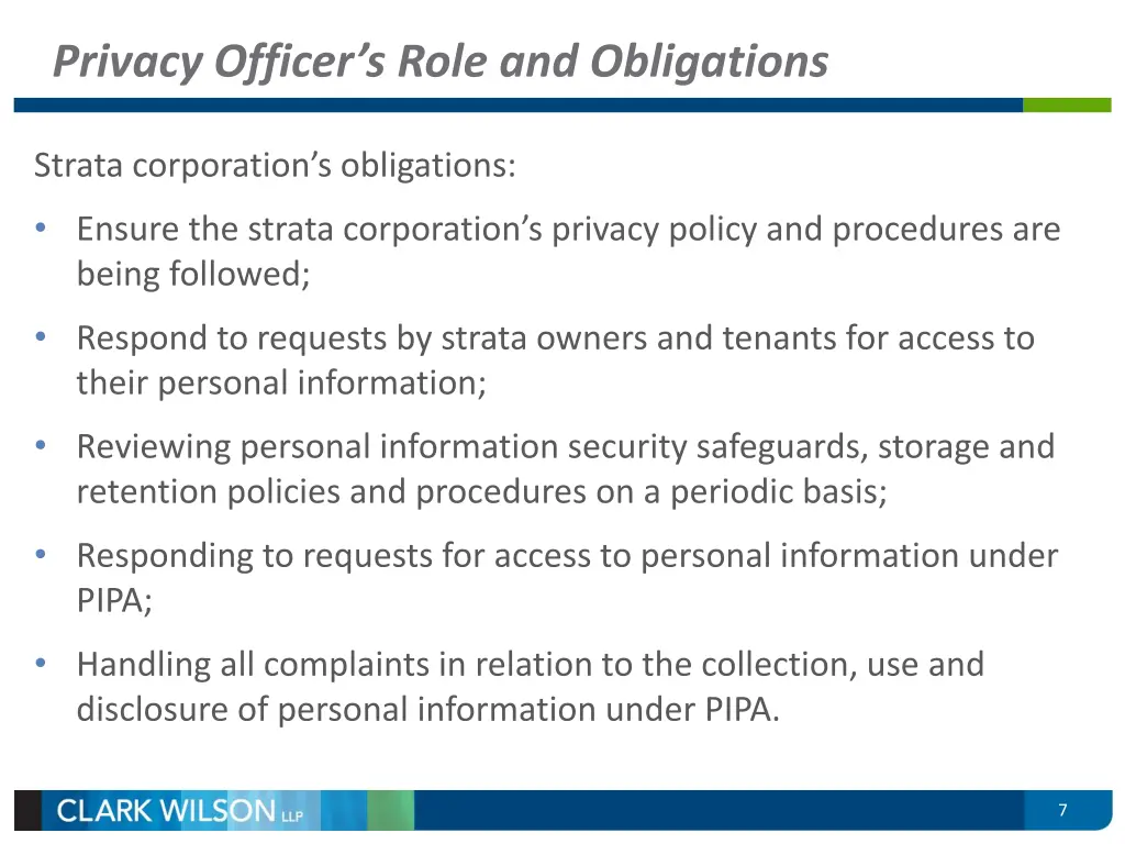 privacy officer s role and obligations