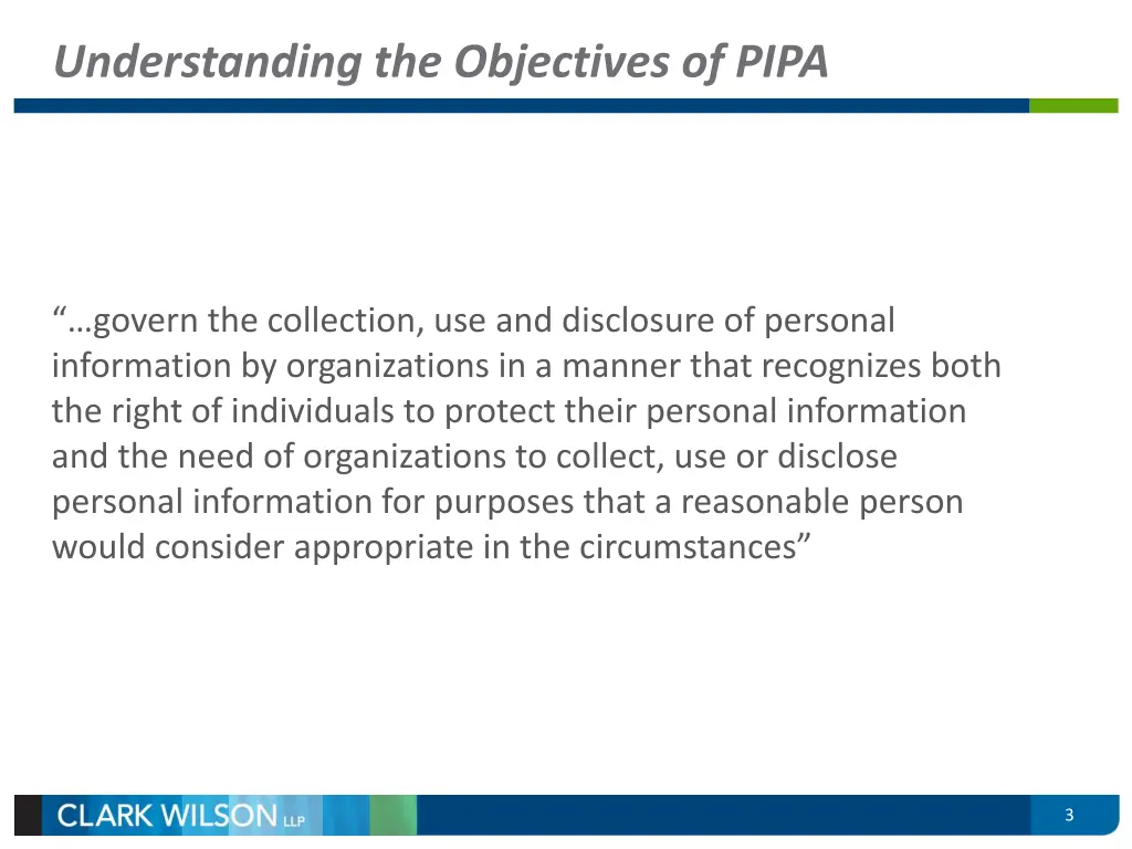 understanding the objectives of pipa