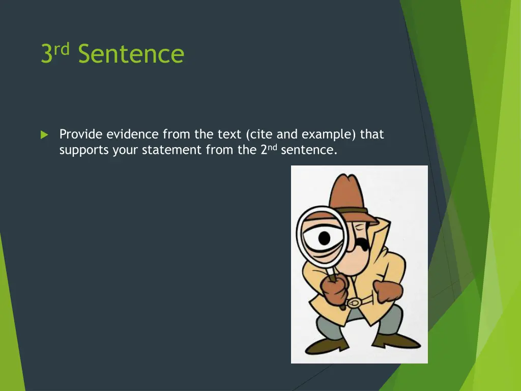 3 rd sentence