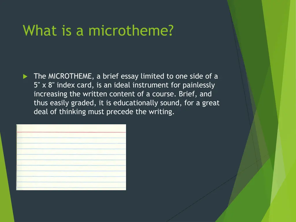 what is a microtheme
