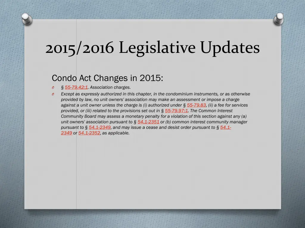 2015 2016 legislative updates