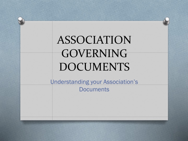 association governing documents